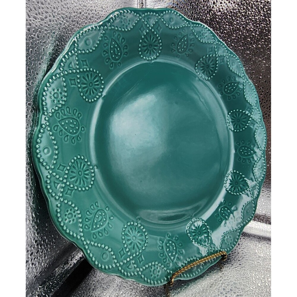Pioneer Woman Teal Cowgirl Lace Dinner Plates (Set of 4) READ LISTING! - Picture 13 of 16